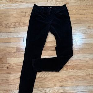 LOFT Classic Black Corduroy Trousers